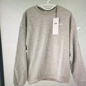 ALO Yoga Heather Gray Sweatshirt Grey Size M